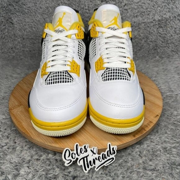 Air Jordan 4 Retro 'Vivid Sulfur' Size 9.5 Women Sneakers - Picture 4 of 7
